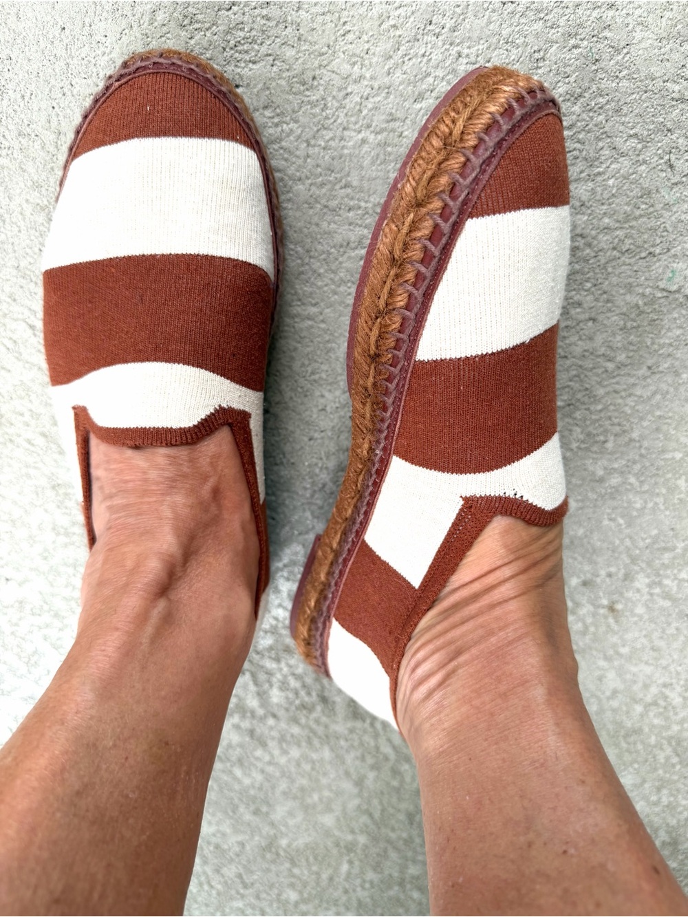 Loro Piana Seaside Walk Canvas Espadrilles Brown Cream Striped EU 37 - Picture 14 of 17